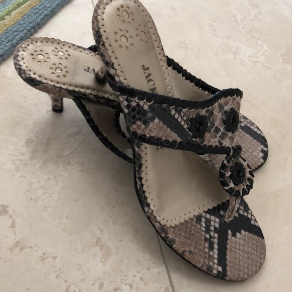 Kitten heel snakeskin JACK ROGERS SIZE 7 - Picture 4 of 4